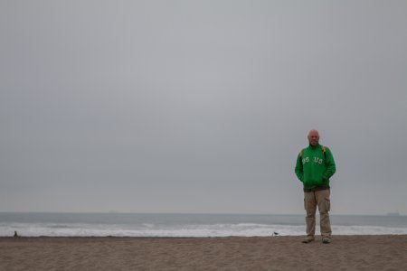 Pat op het strand aan de Grote Oceaan